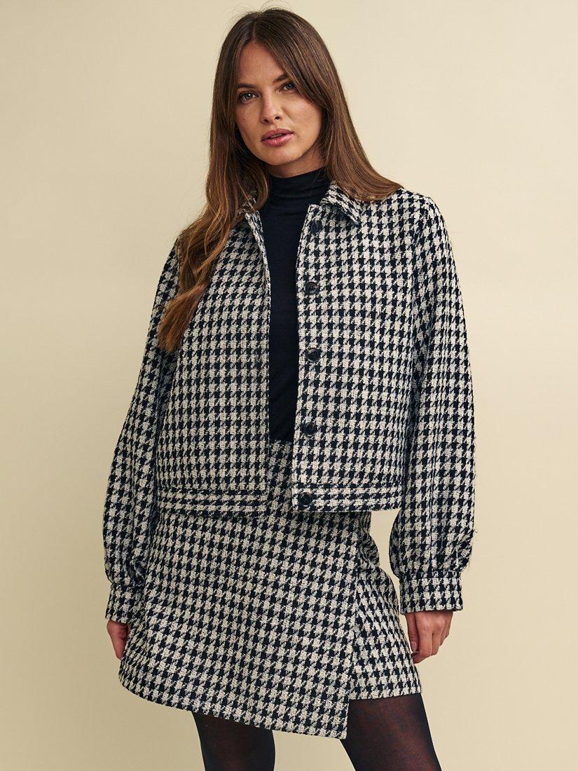 Nobody's Child Marianne Dogtooth Jacket, Black/Multi