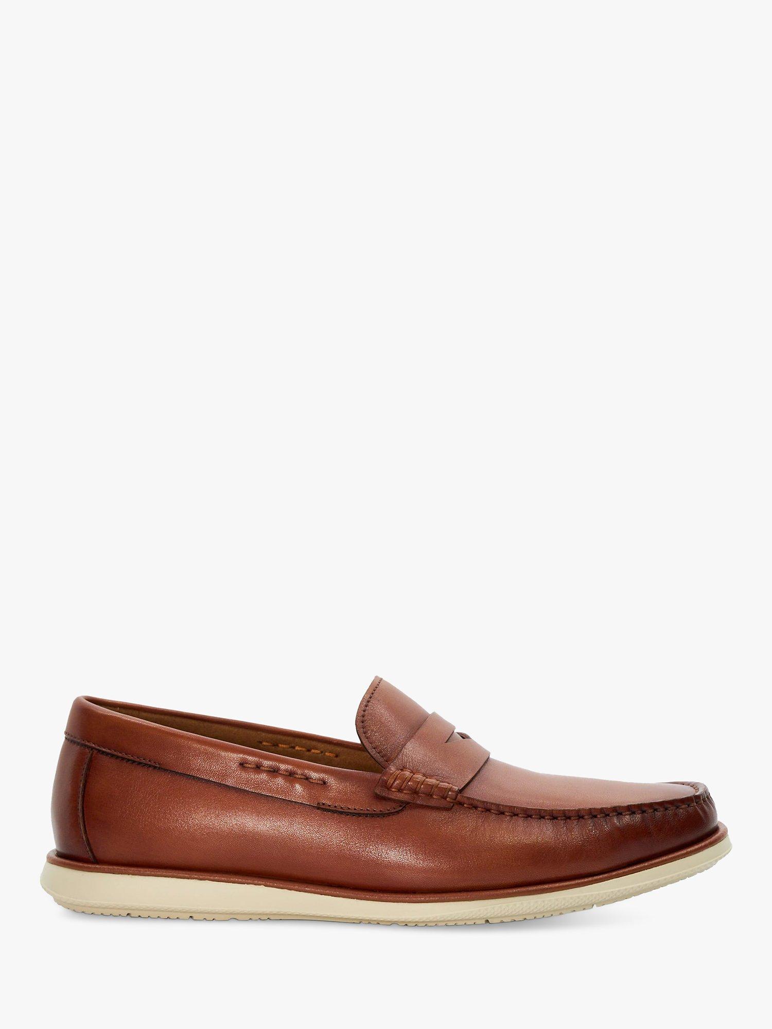 Dune Berkly Leather Loafers, Brown