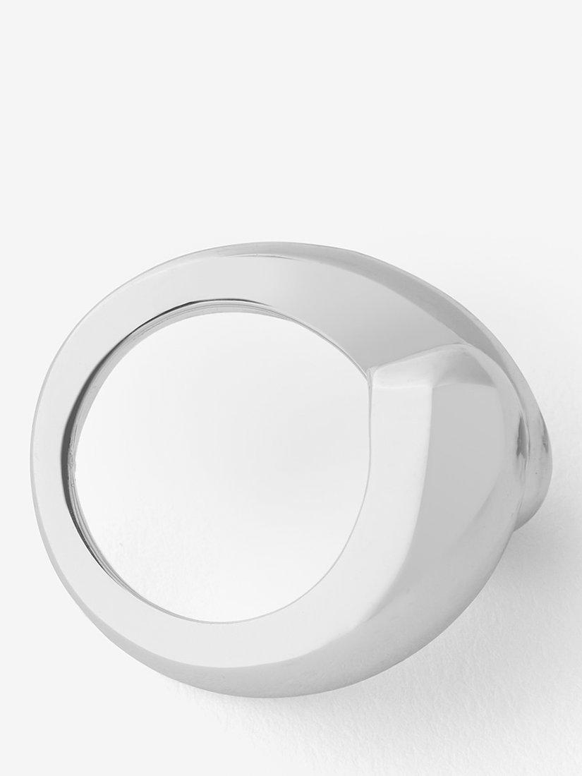 Product image 4 of 4, which shows Mint Velvet Polished Curved Ring, Silver, S-M