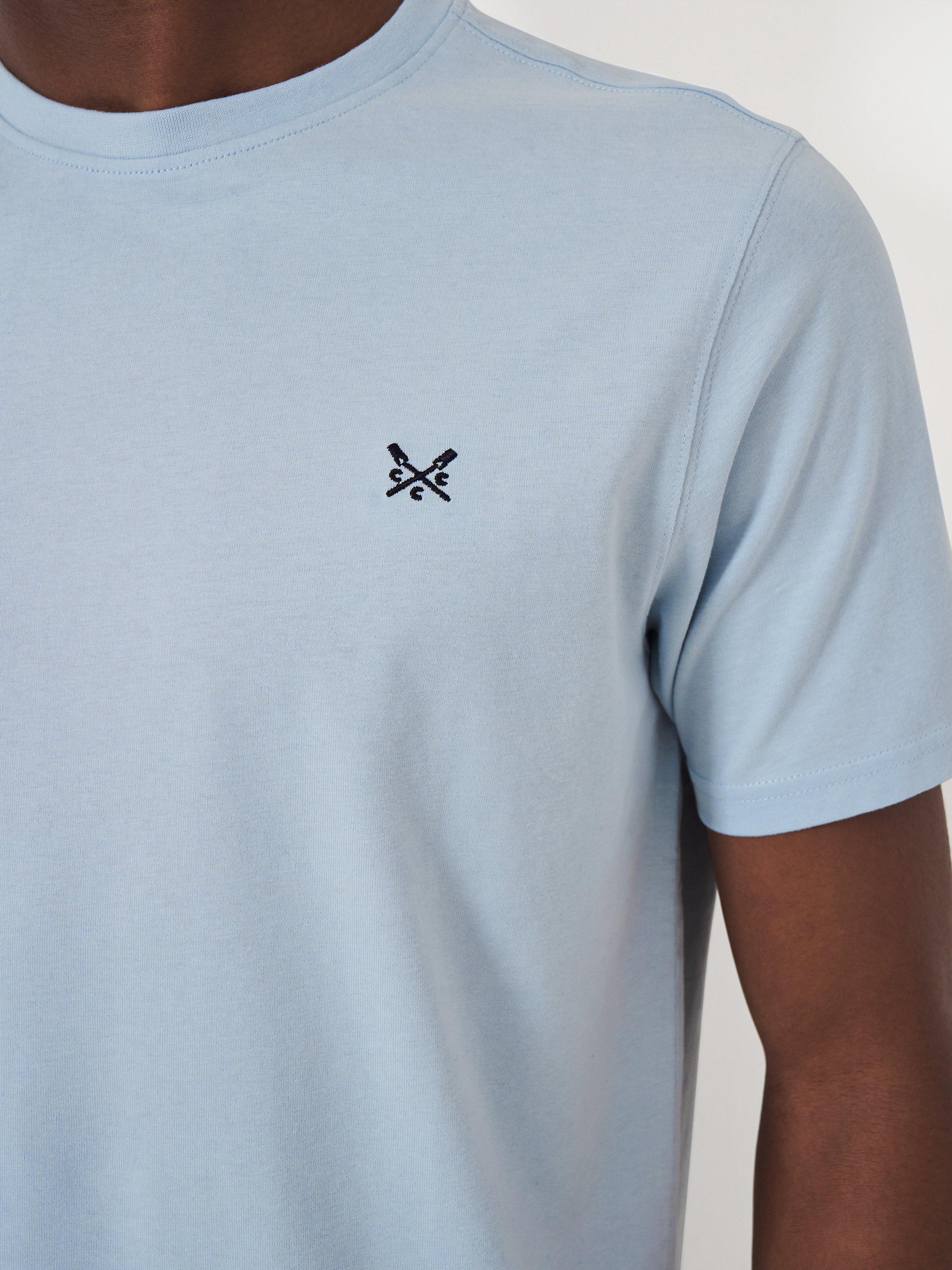 Product image 6 of 6, which shows Crew Clothing Crew Neck T-Shirt, Light Blue, XS