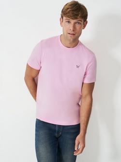 Crew Clothing Crew Neck Cotton T-Shirt, Light Pink