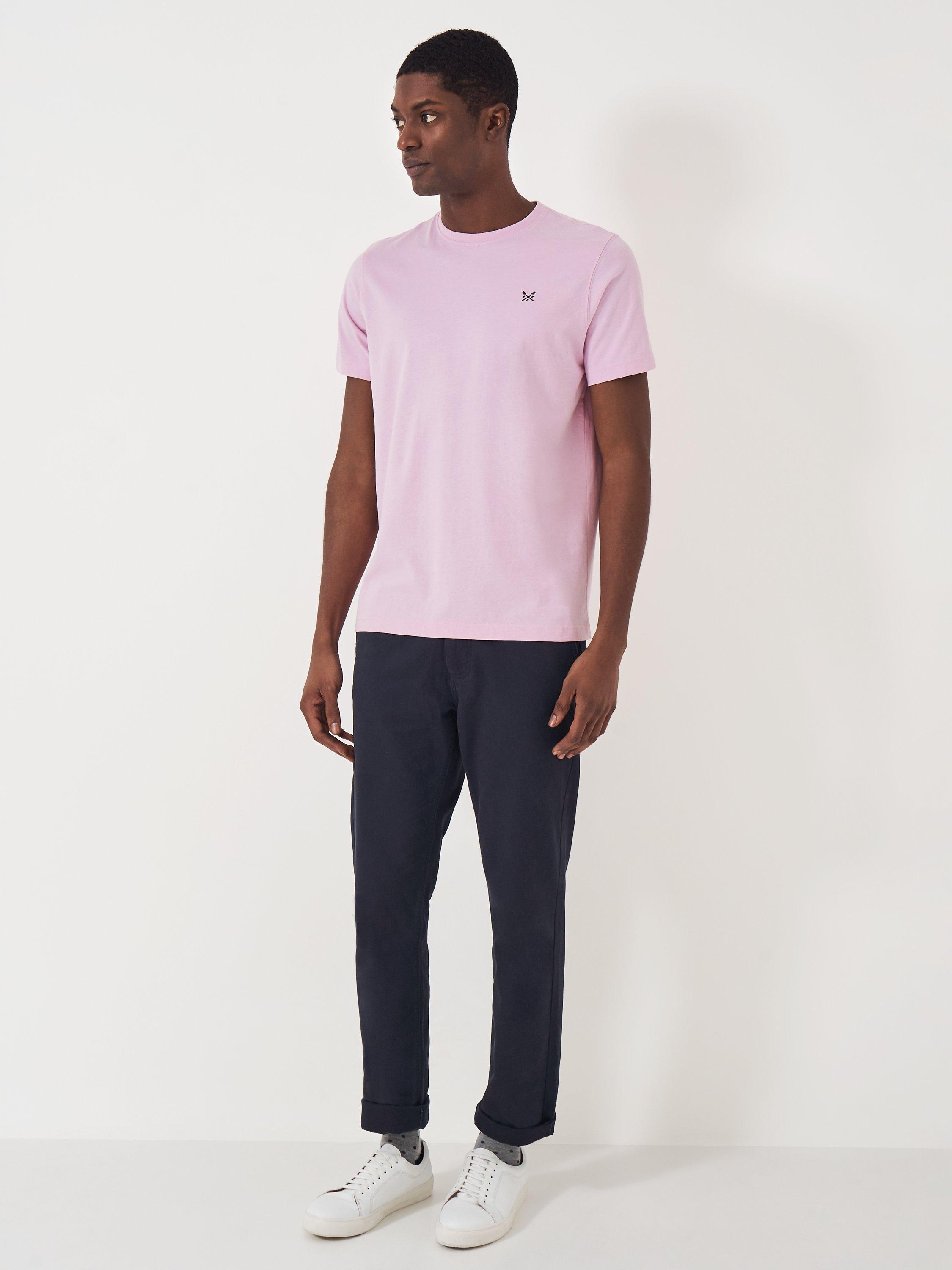 Crew Clothing Crew Neck T-Shirt, Light Pink, XS