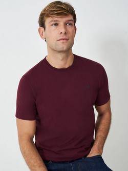 Crew Clothing Crew Neck Cotton T-Shirt, Burgundy