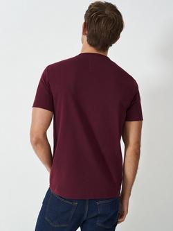 Crew Clothing Crew Neck Cotton T-Shirt - view 2, Burgundy