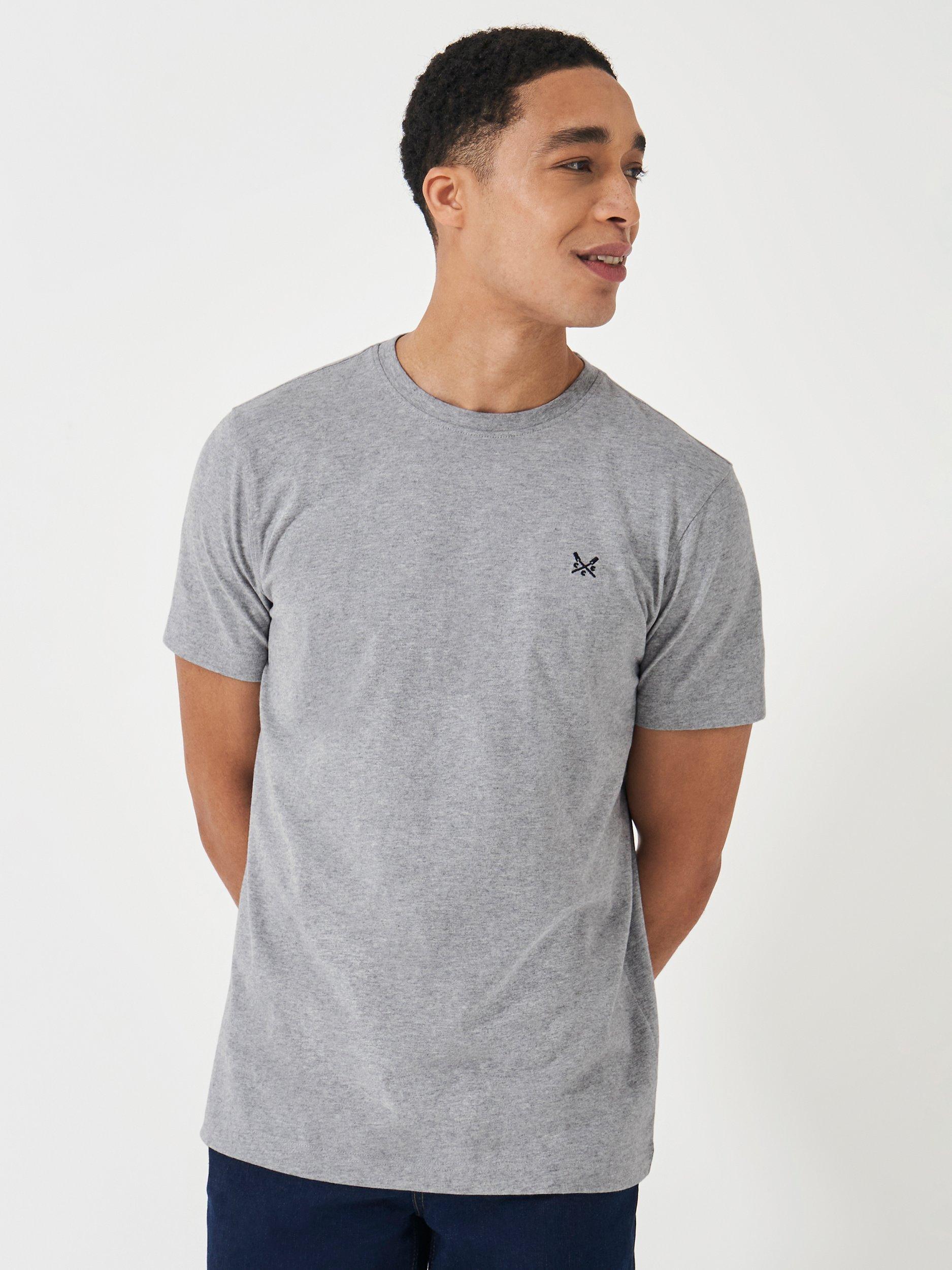 Product image 2 of 6, which shows Crew Clothing Crew Neck T-Shirt, Graphite Grey, XS
