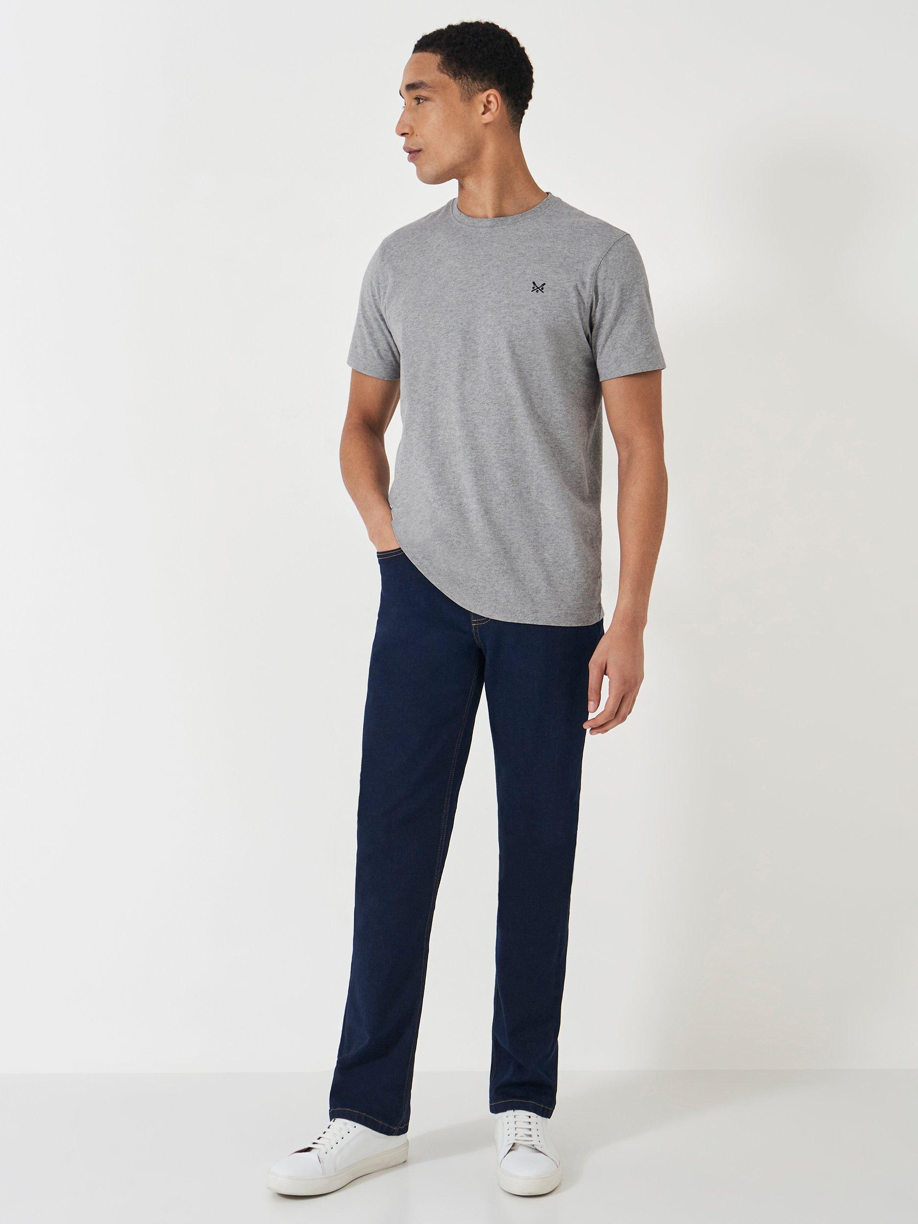 Product image 3 of 6, which shows Crew Clothing Crew Neck T-Shirt, Graphite Grey, XS