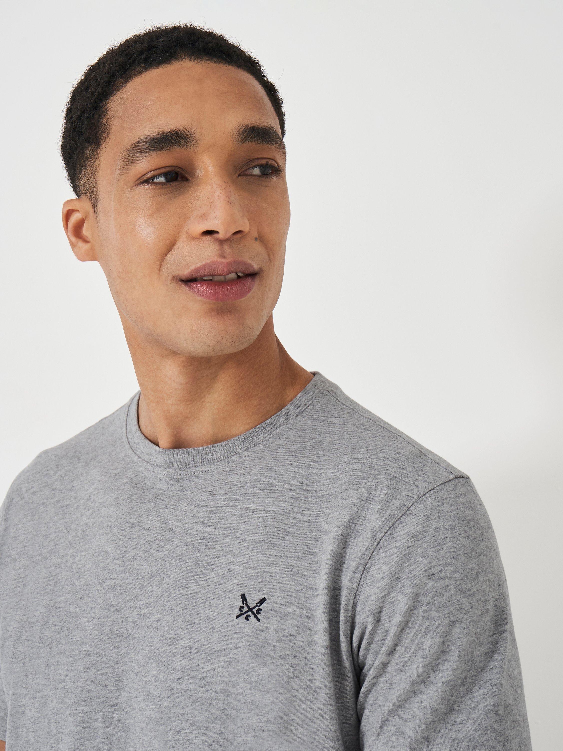 Product image 5 of 6, which shows Crew Clothing Crew Neck T-Shirt, Graphite Grey, XS