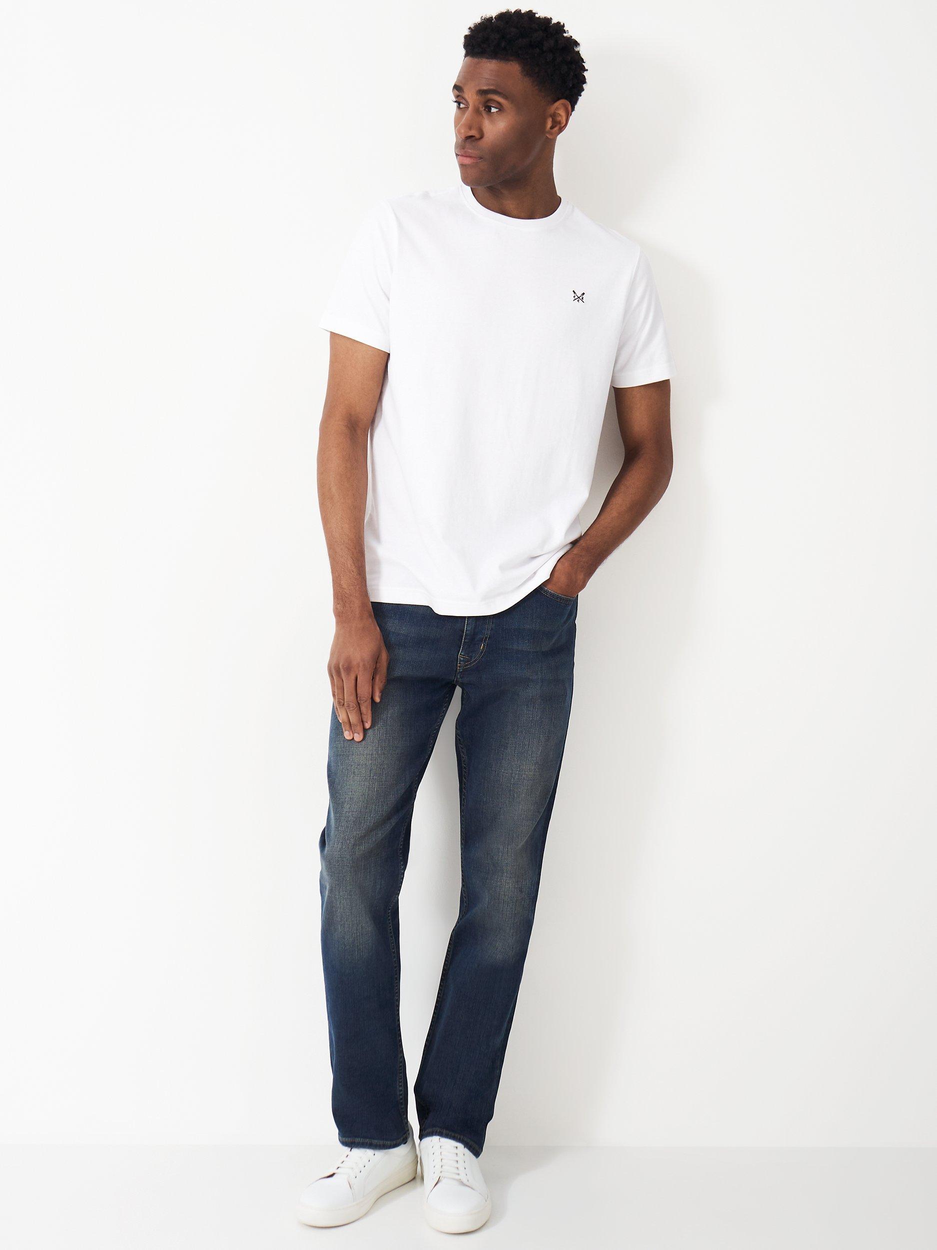 Product image 3 of 5, which shows Crew Clothing Classic Cotton T-Shirt, White, L