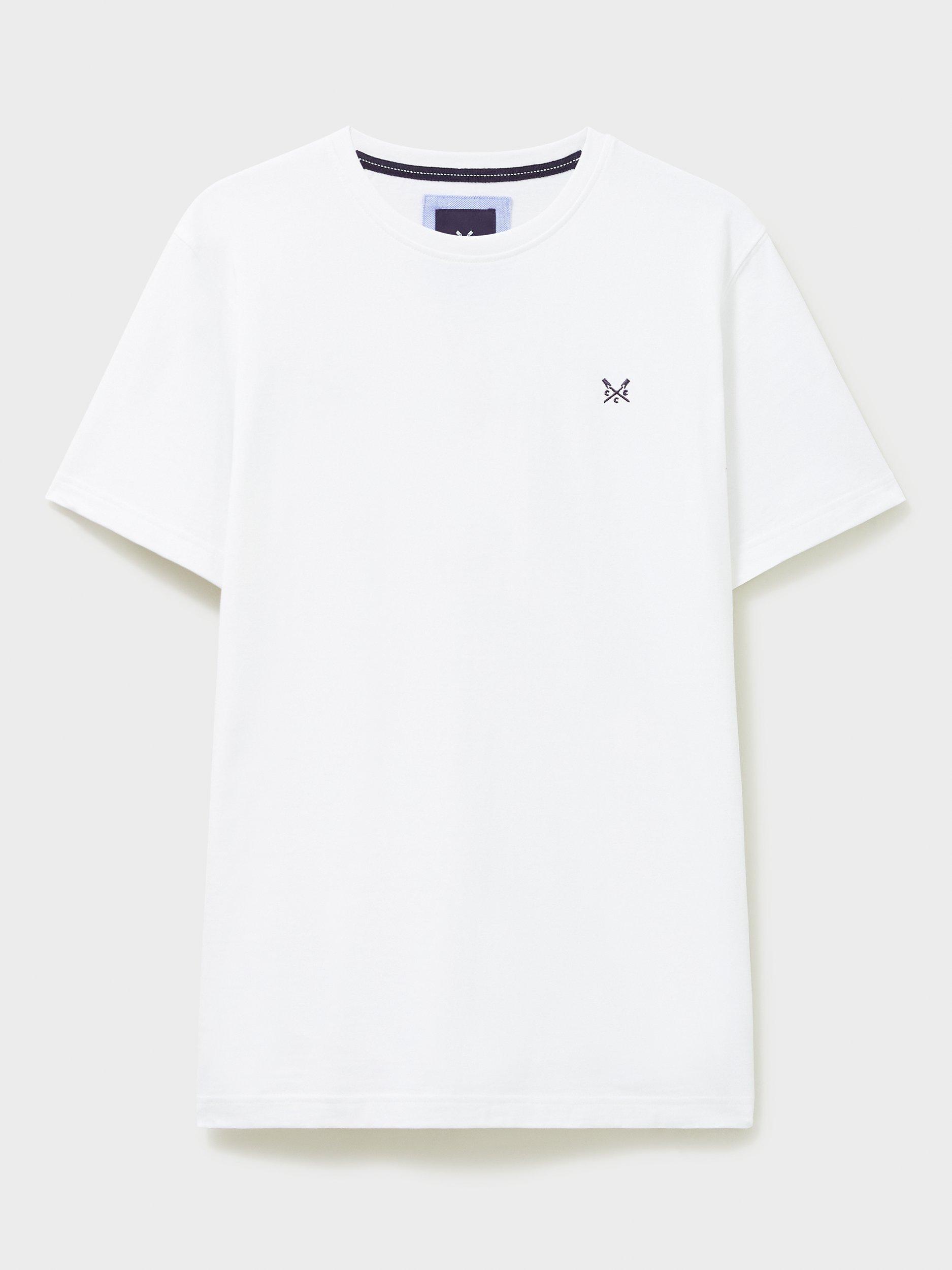 Product image 4 of 5, which shows Crew Clothing Classic Cotton T-Shirt, White, L