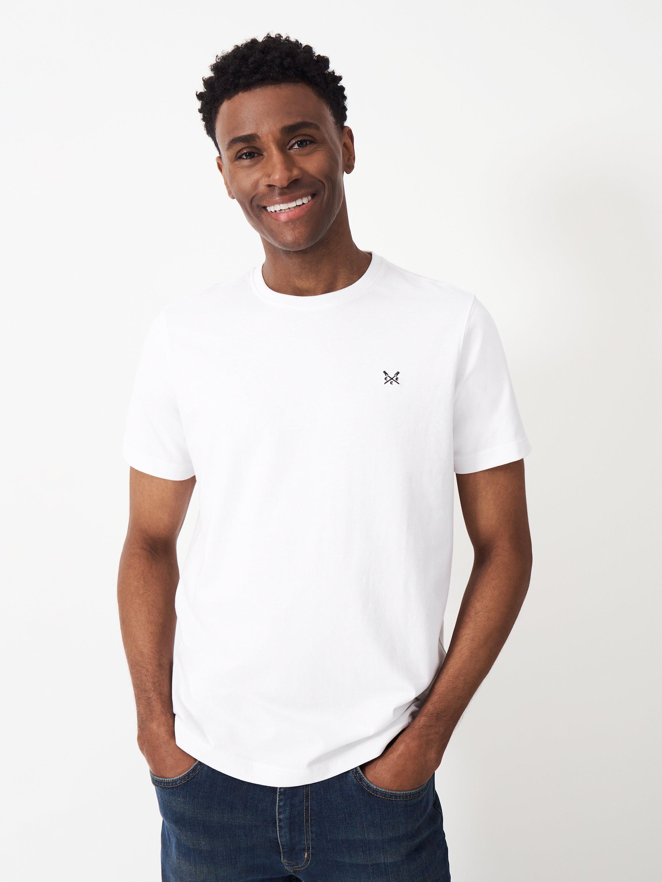 Product image 5 of 5, which shows Crew Clothing Classic Cotton T-Shirt, White, L