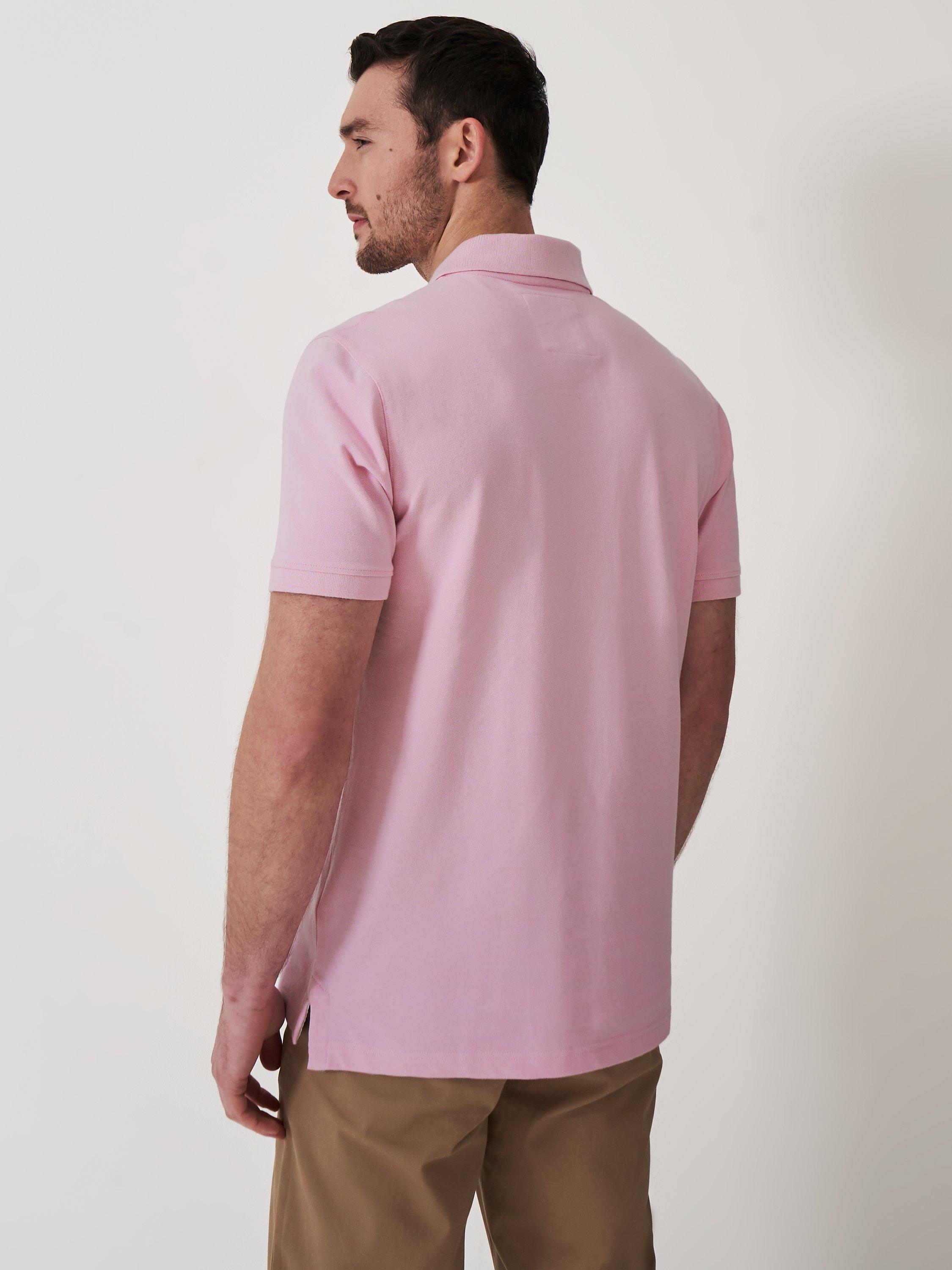 Crew Clothing Classic Pique Cotton Polo Shirt, Pastel Pink, S