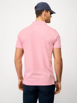 Crew Clothing Classic Pique Cotton Polo Shirt - view 2, Pastel Pink