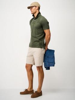 Crew Clothing Classic Pique Cotton Polo Shirt, Olive Green