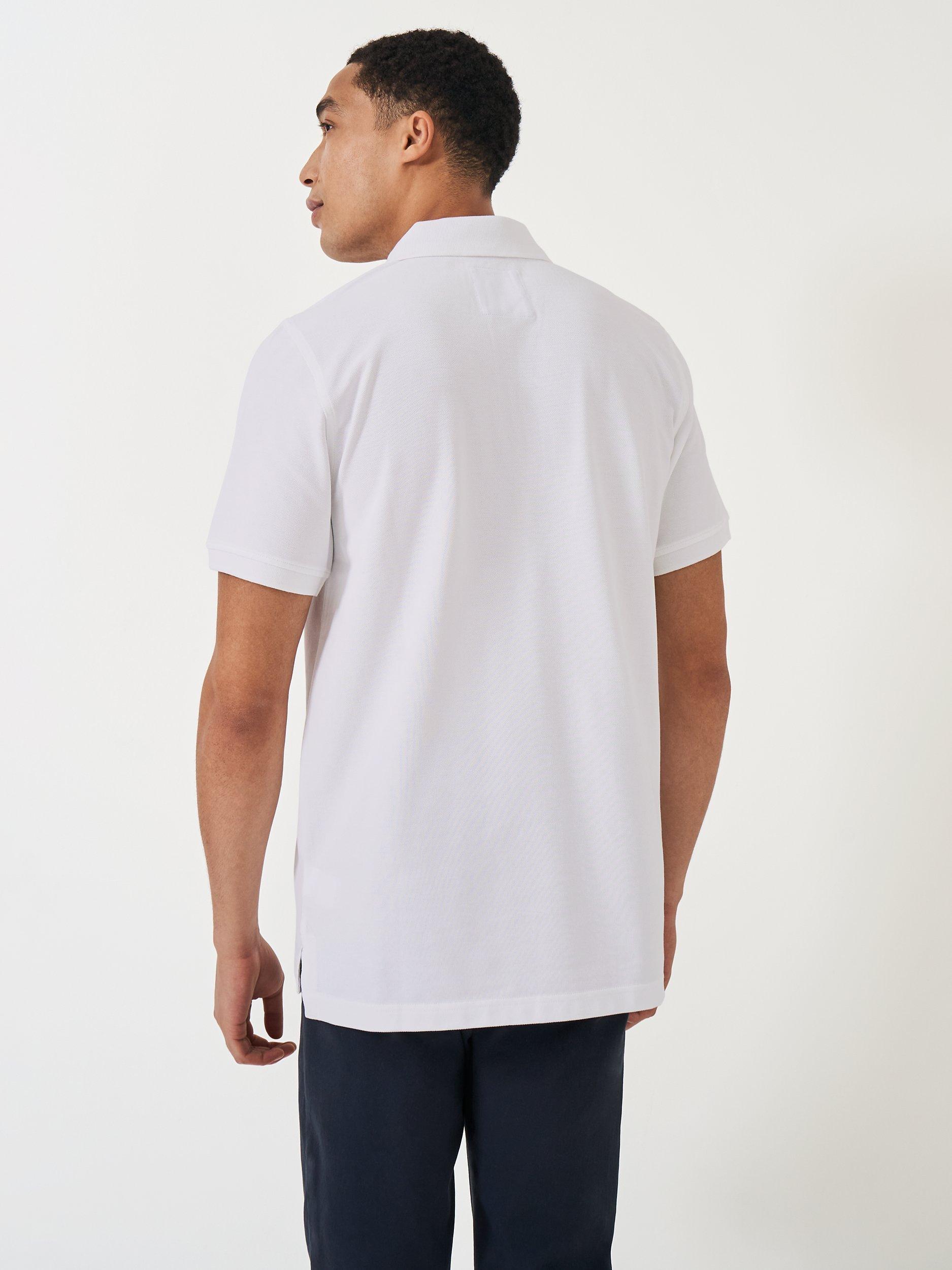 Crew Clothing Classic Pique Cotton Polo Shirt, White, XS