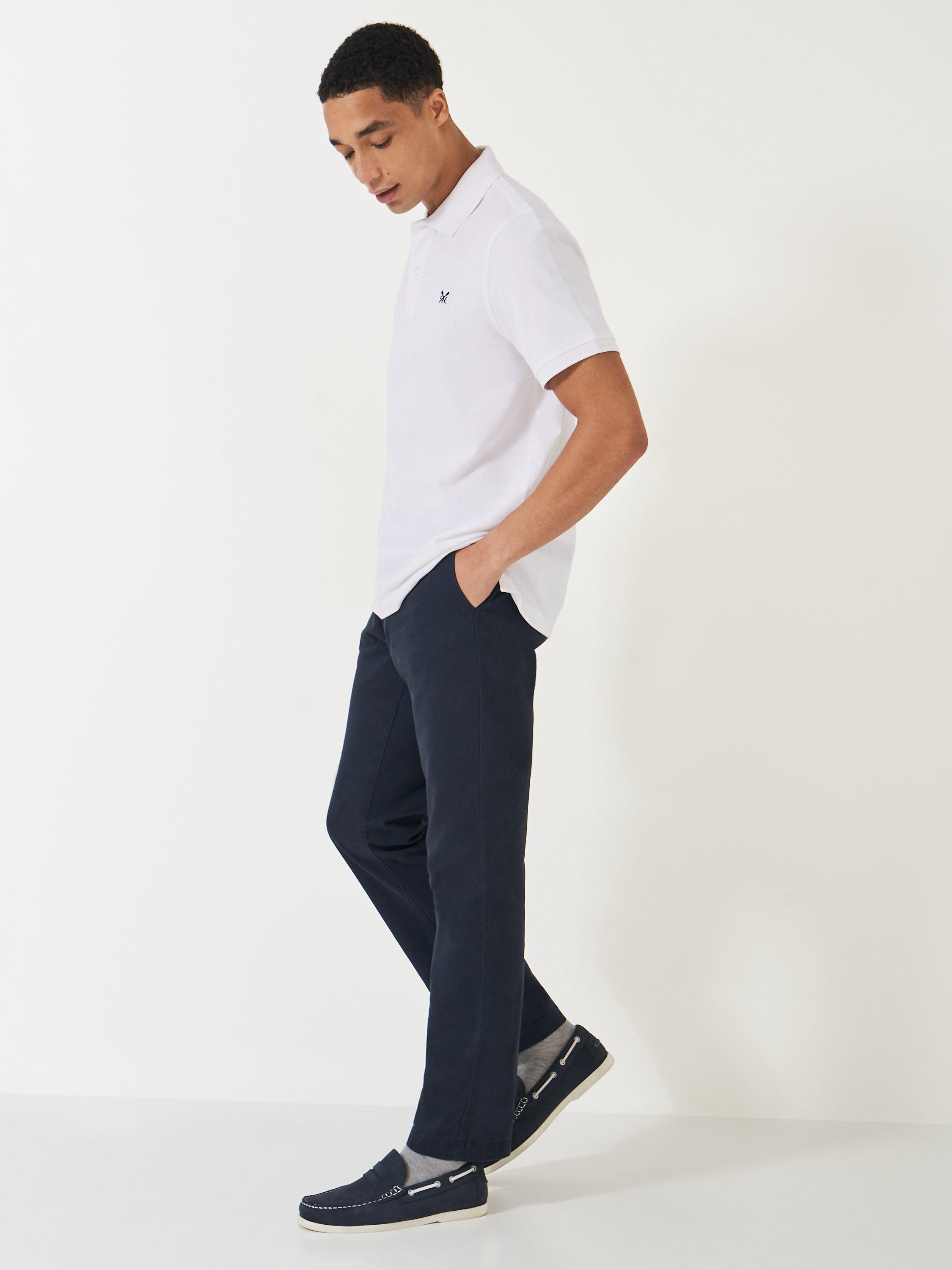 Crew Clothing Classic Pique Cotton Polo Shirt, White, XS