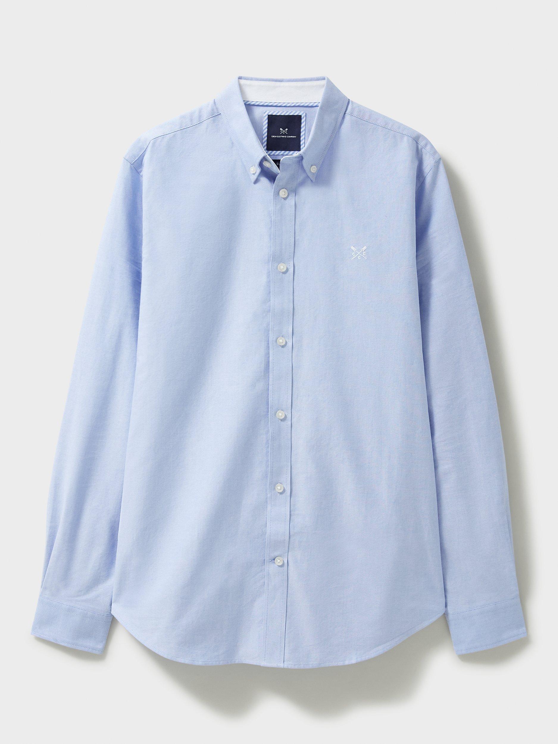 Product image 4 of 5, which shows Crew Clothing Slim Fit Oxford Shirt, Light Blue, S