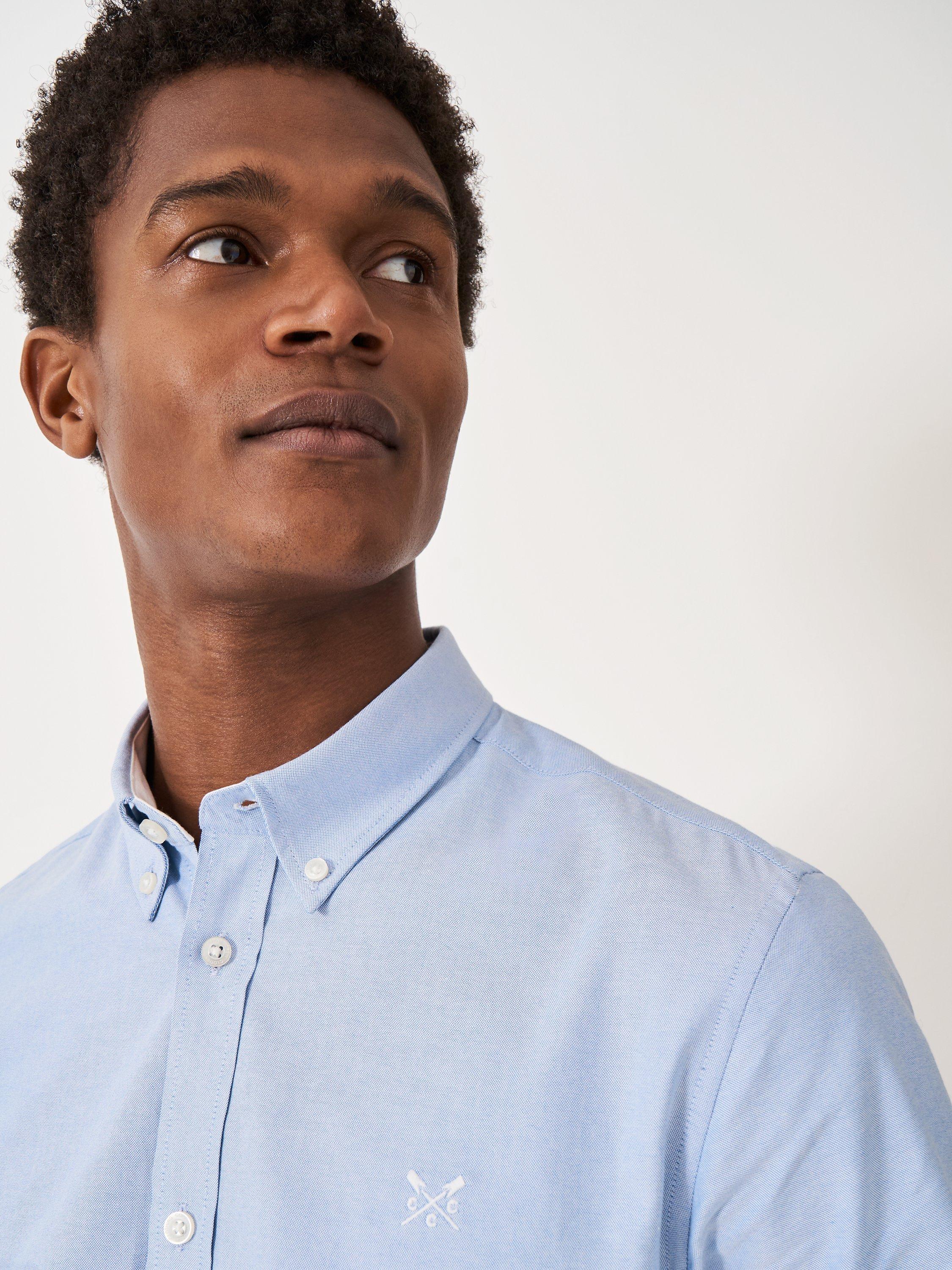 Product image 5 of 5, which shows Crew Clothing Slim Fit Oxford Shirt, Light Blue, S