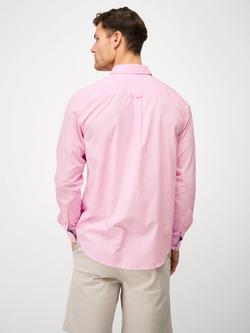 Crew Clothing Cotton Regular Fit Micro Stripe Shirt, Pastel Pink - view 2, Pastel Pink