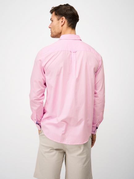 Crew Clothing Cotton Regular Fit Micro Stripe Shirt - view 2, Pastel Pink