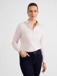 Hobbs Victoria Cotton Blend Shirt, Pale Pink