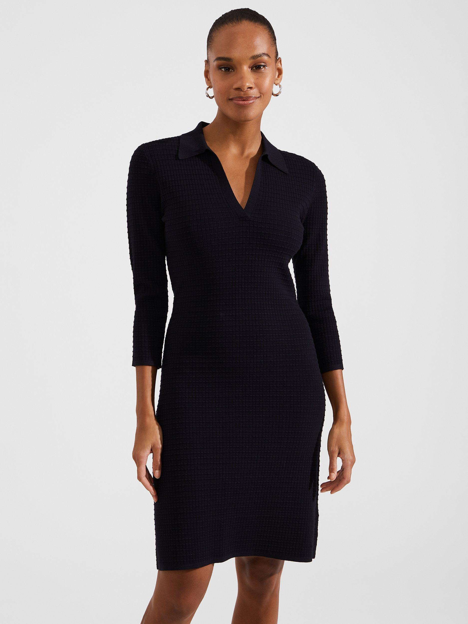 Hobbs Joella Knitted Mini Dress Navy