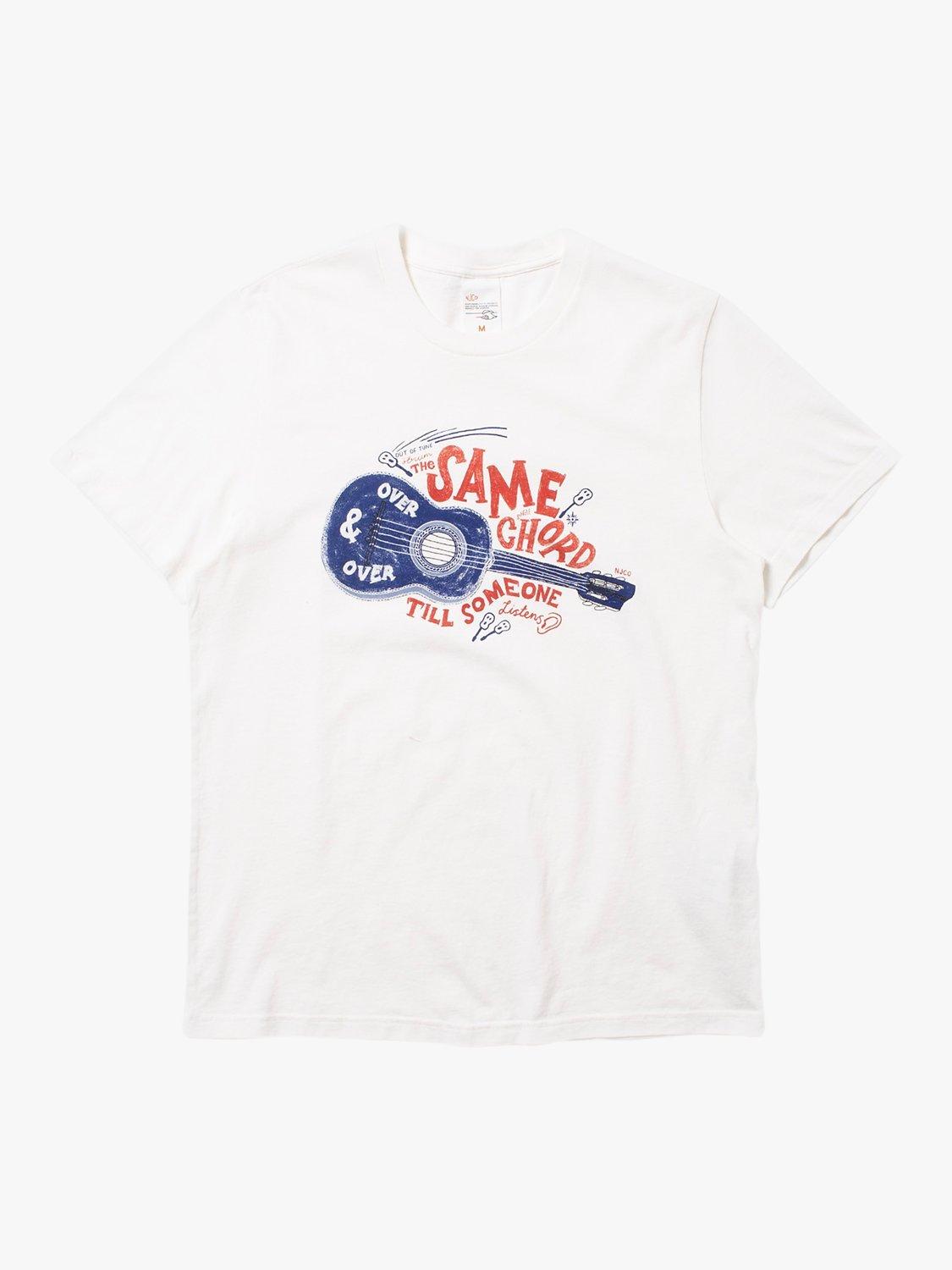 Nudie Jeans Roy Sitarr T-Shirt, White/Multi