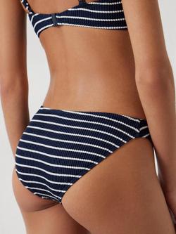 HUSH Cally Classic Stripe Bikini Bottoms, Navy/White - view 2, Navy/White