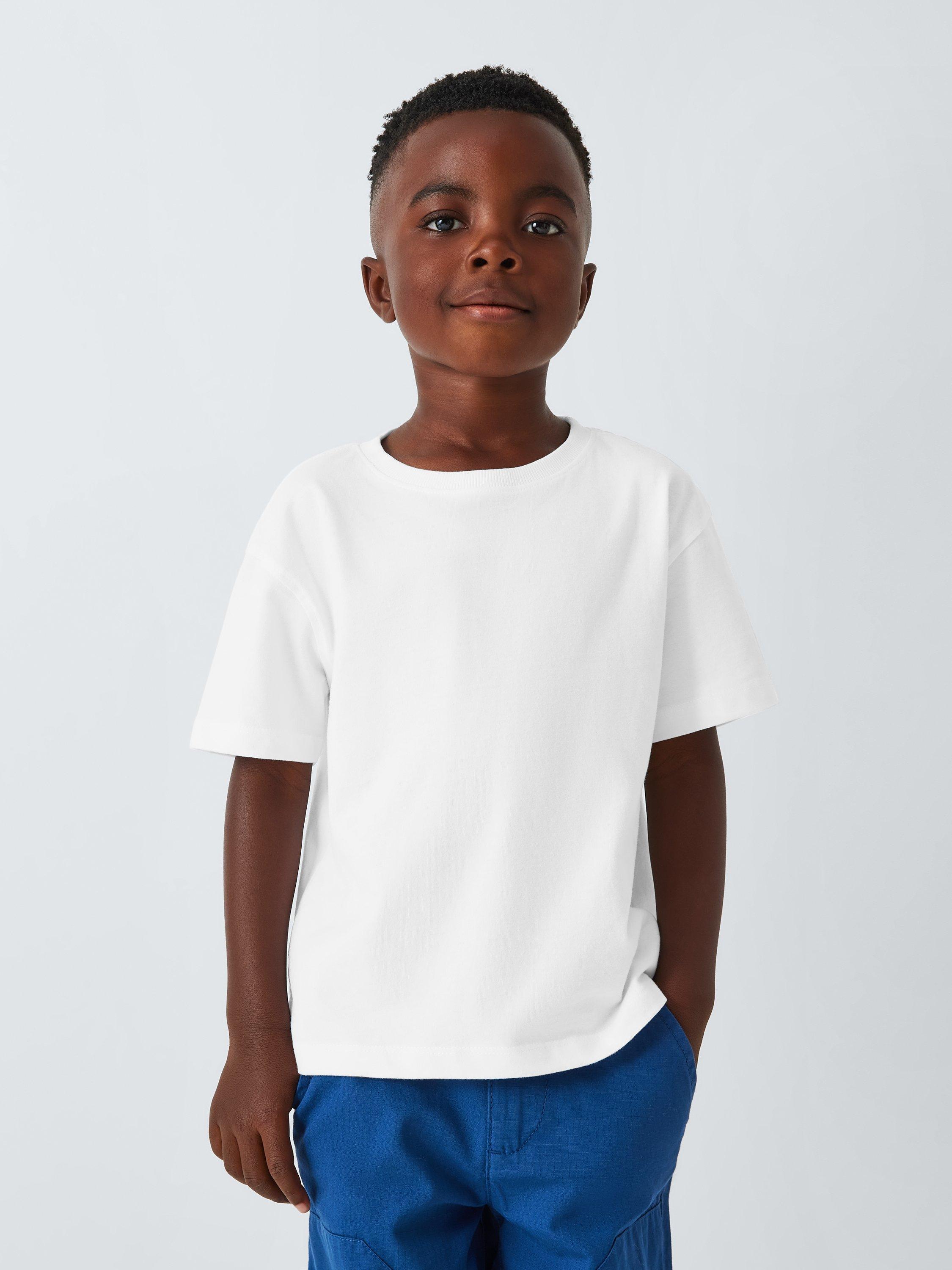 John Lewis Kids' T-Shirt, Pack of 2, White, 14 years