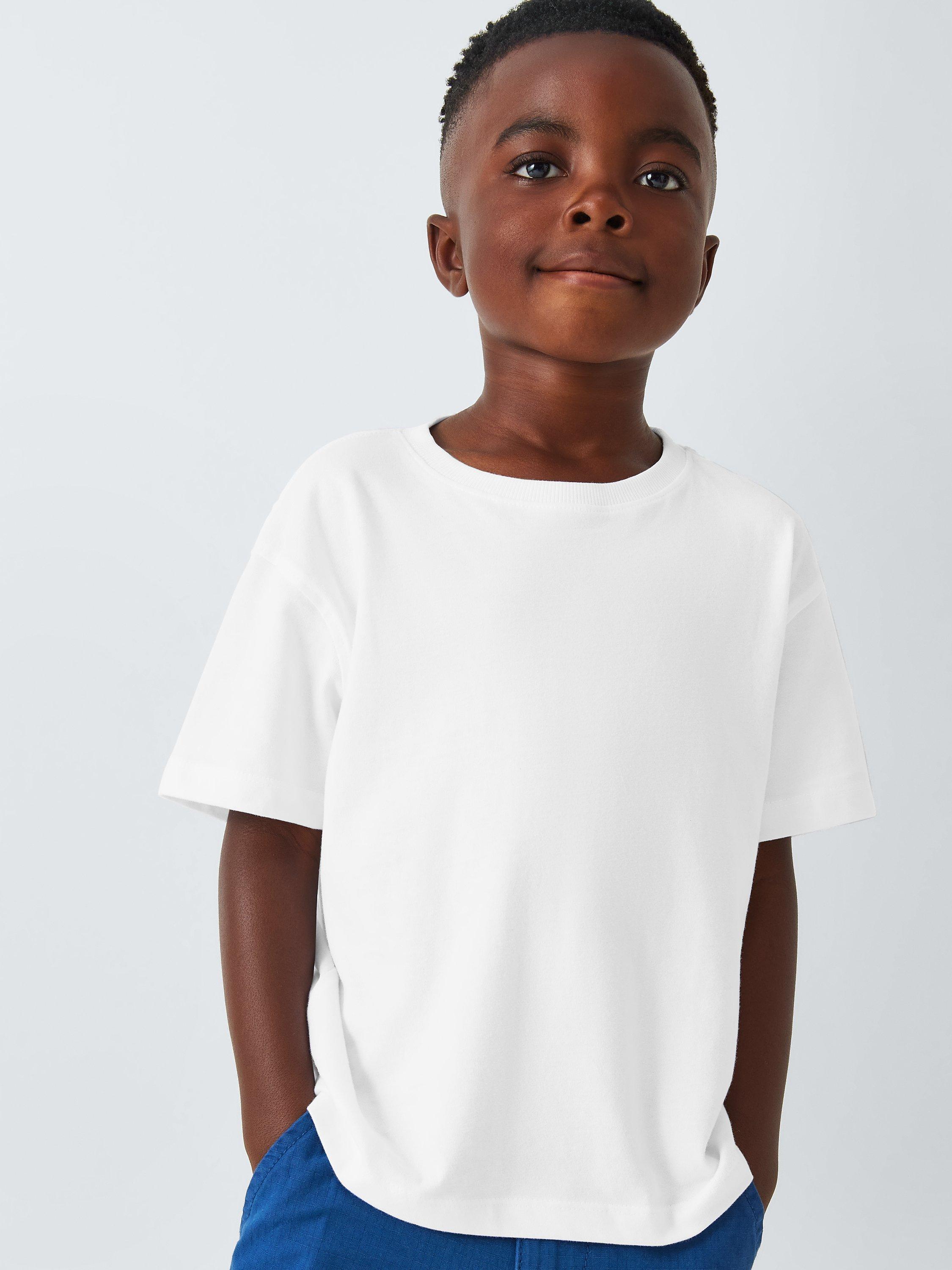 John Lewis Kids' T-Shirt, Pack of 2, White, 14 years