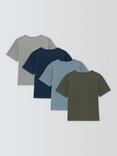 John Lewis Kids' Short Sleeved Solid Colour T-Shirts, Pack of 4, Multi