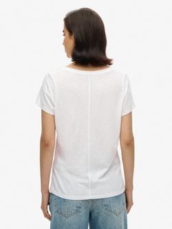 Superdry Scoop Neck T-Shirt, Optic - view 2, Optic