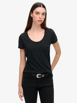 Superdry Scoop Neck T-Shirt, Black