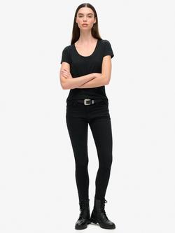 Superdry Scoop Neck T-Shirt - view 2, Black