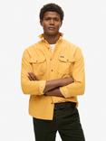 Superdry Micro Cord Long Sleeve Shirt, Golden Yellow