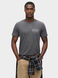 Superdry Vintage Logo Heritage Chest T-Shirt, Granite Grey Marl