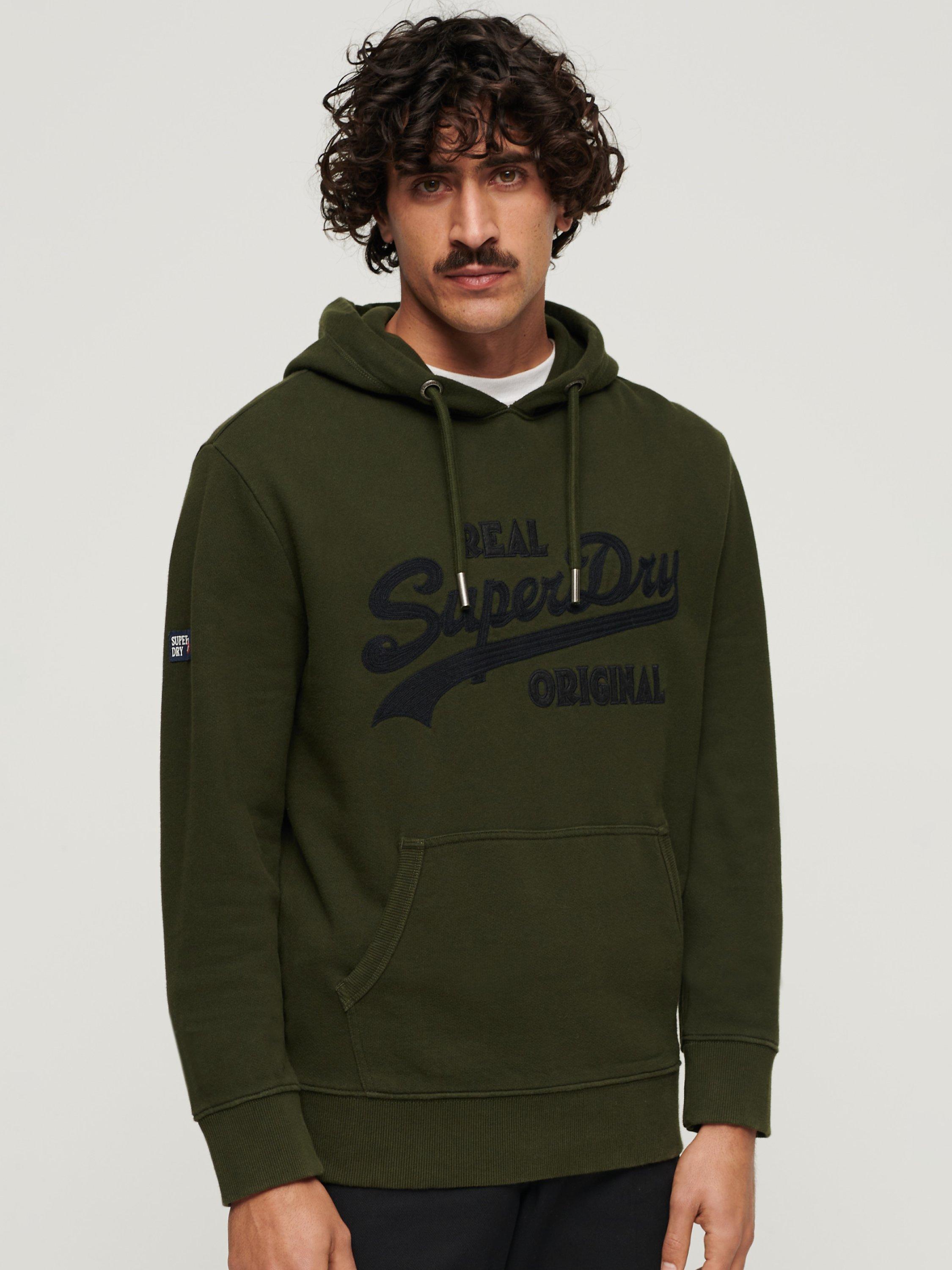 Superdry Embroidered Sport Logo Hoodie, Surplus Goods Olive