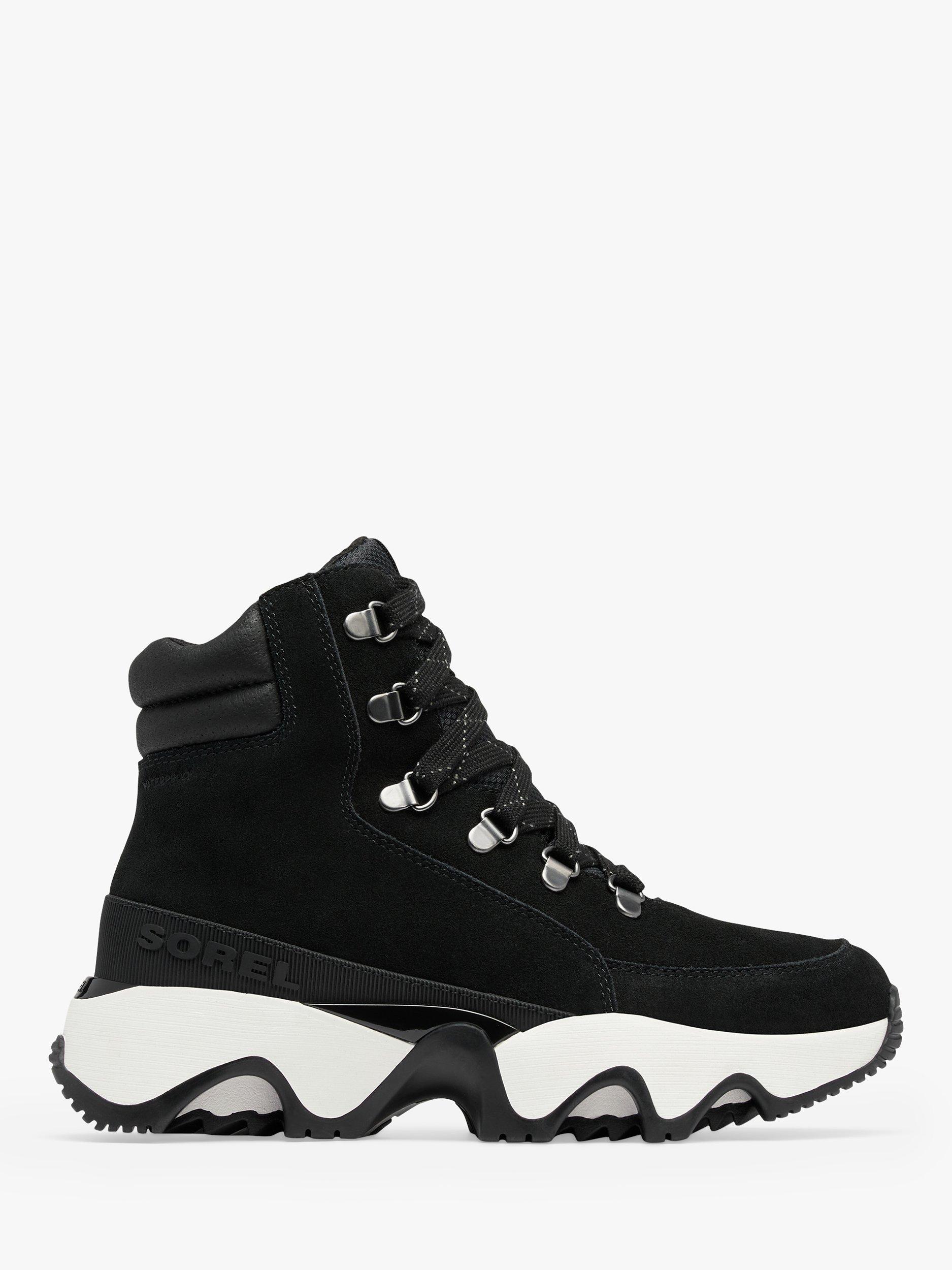 SOREL Kinetic Impact Waterproof Suede Trainer Boots, Black/Sea Salt