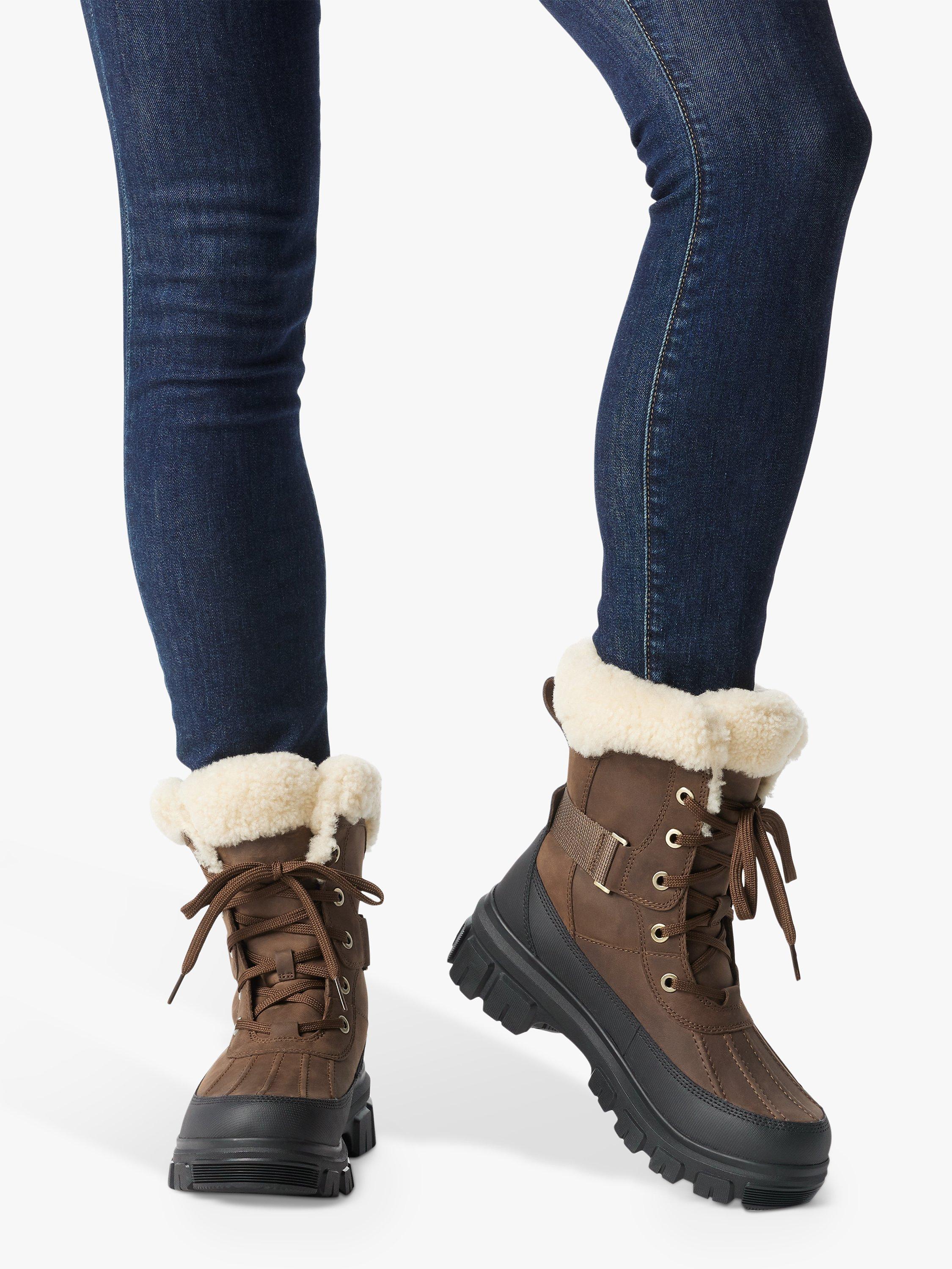 Sorel leather snow boots deals