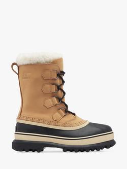 SOREL Caribou Nubuck Waterproof Snow Boots, Buff, Buff