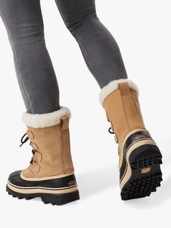 SOREL Caribou Nubuck Waterproof Snow Boots, Buff - view 2, Buff
