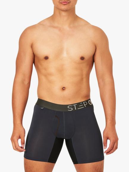 Step One Bamboo Boxer Briefs With Fly - view 2, Smoking Guns