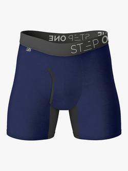 Step One Bamboo Boxer Briefs With Fly, Ahoy Sailor