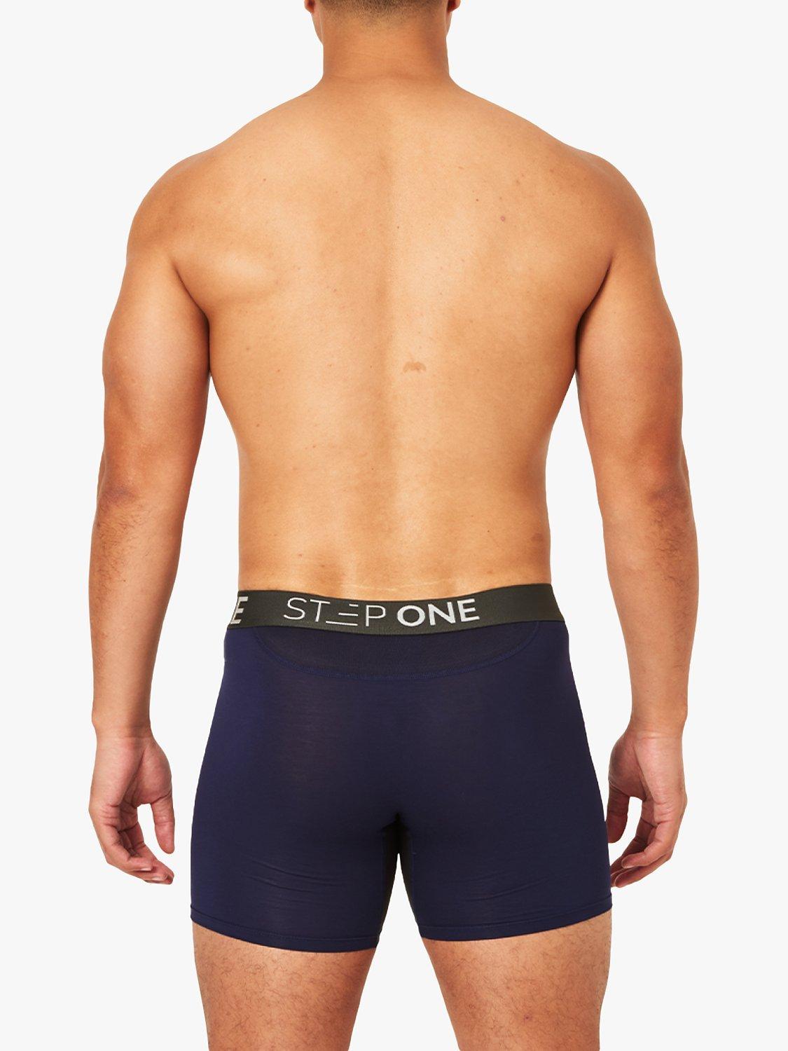 Product image 4 of 4, which shows Step One Bamboo Boxer Briefs With Fly, Ahoy Sailor, M