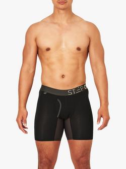 Step One Bamboo Boxer Briefs With Fly - view 2, Black Currants