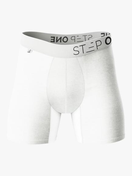 Step One Bamboo Boxer Briefs With Fly, Snow Balls