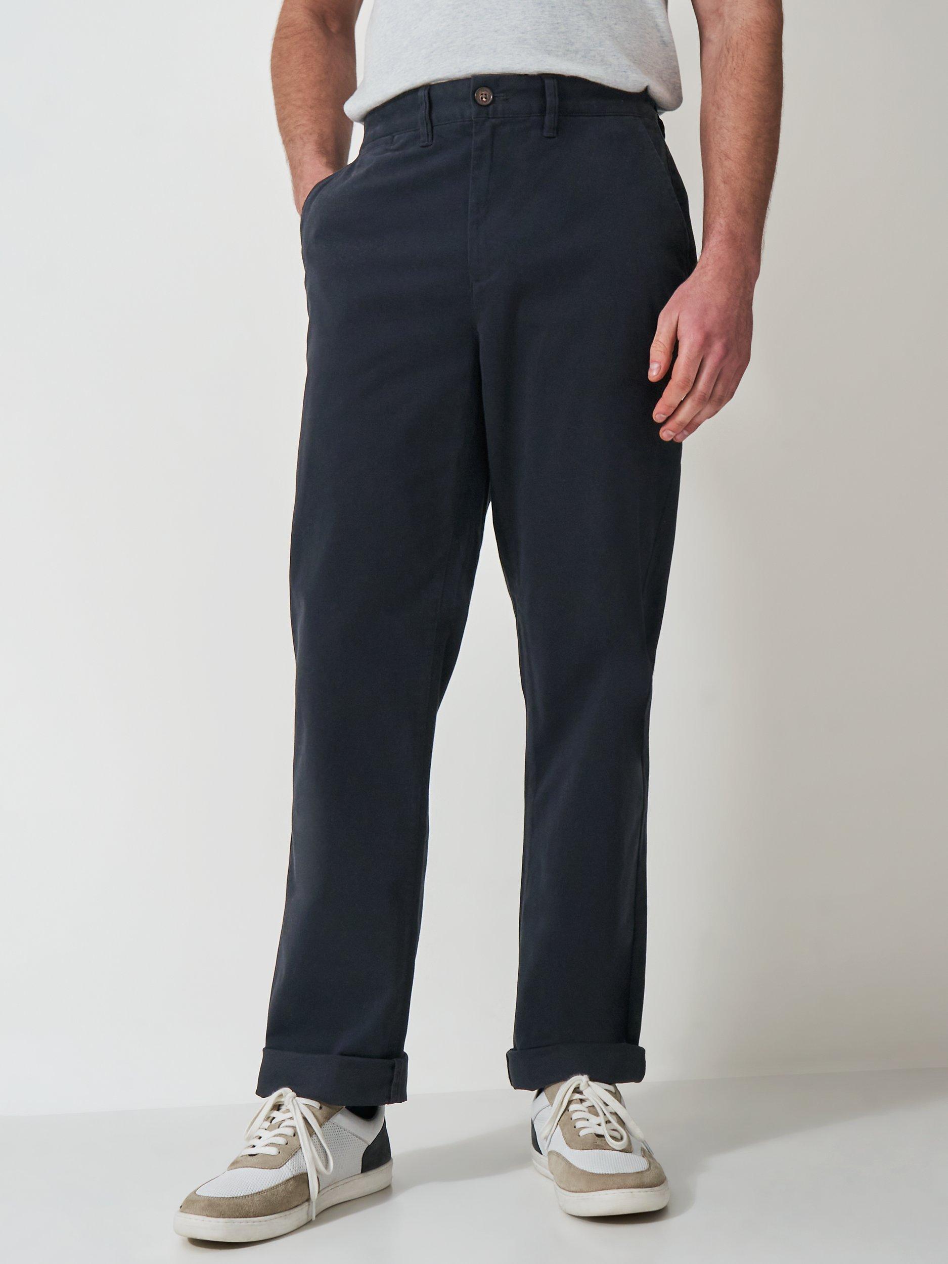 Product image 1 of 5, which shows Crew Clothing Straight Fit Chinos, Gloss Black, 30R