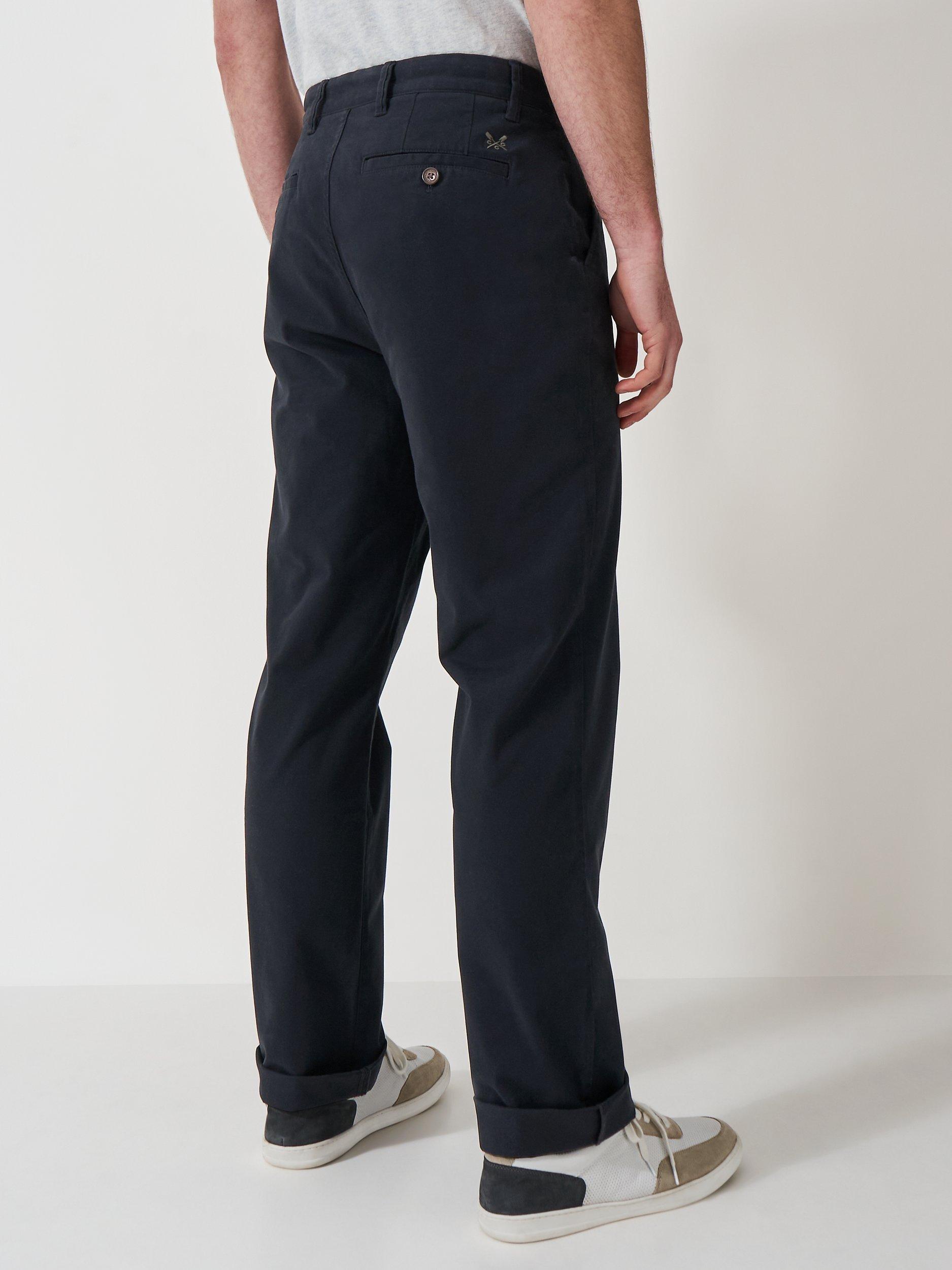 Product image 2 of 5, which shows Crew Clothing Straight Fit Chinos, Gloss Black, 30R