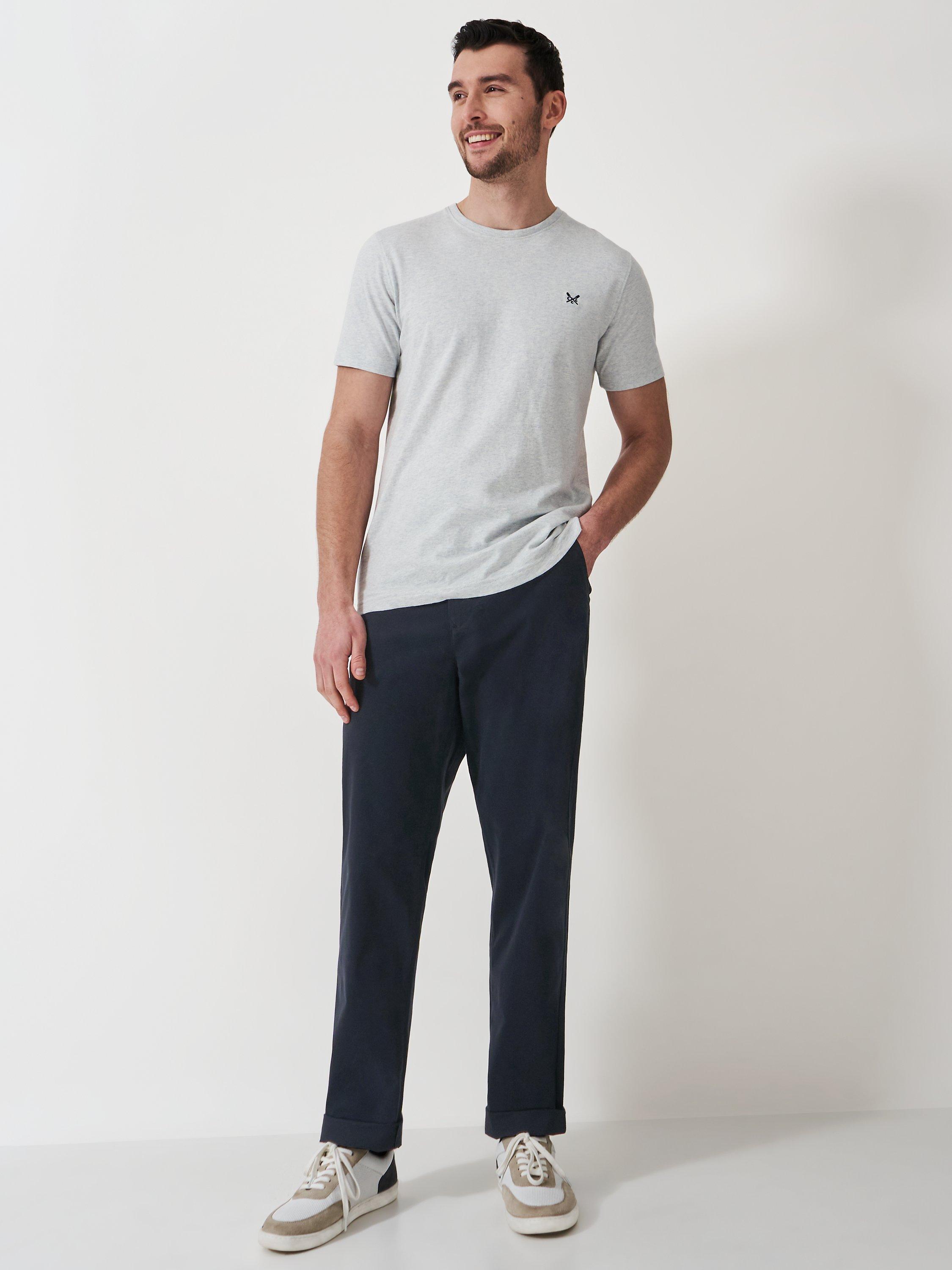 Product image 3 of 5, which shows Crew Clothing Straight Fit Chinos, Gloss Black, 30R