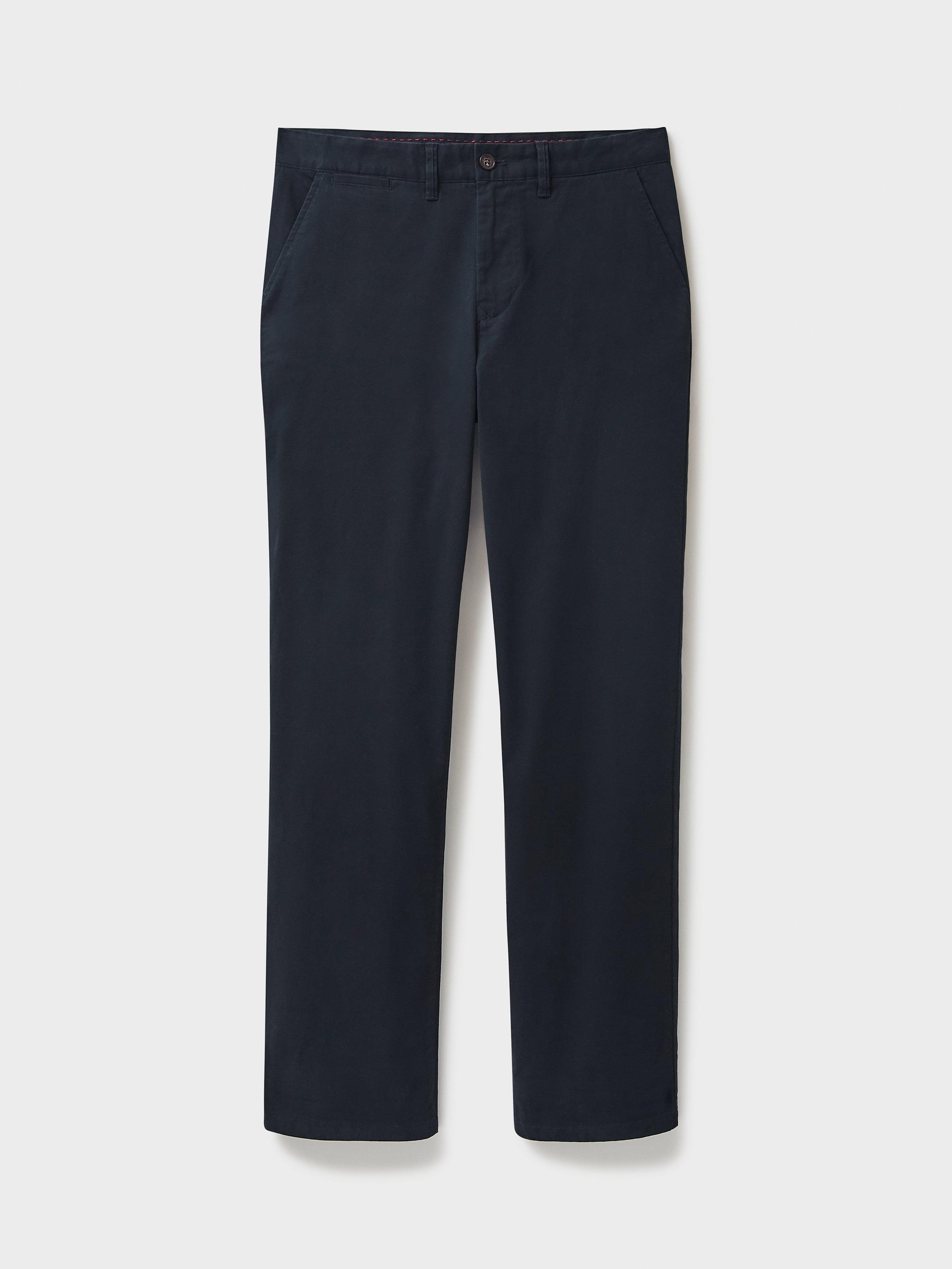 Product image 4 of 5, which shows Crew Clothing Straight Fit Chinos, Gloss Black, 30R