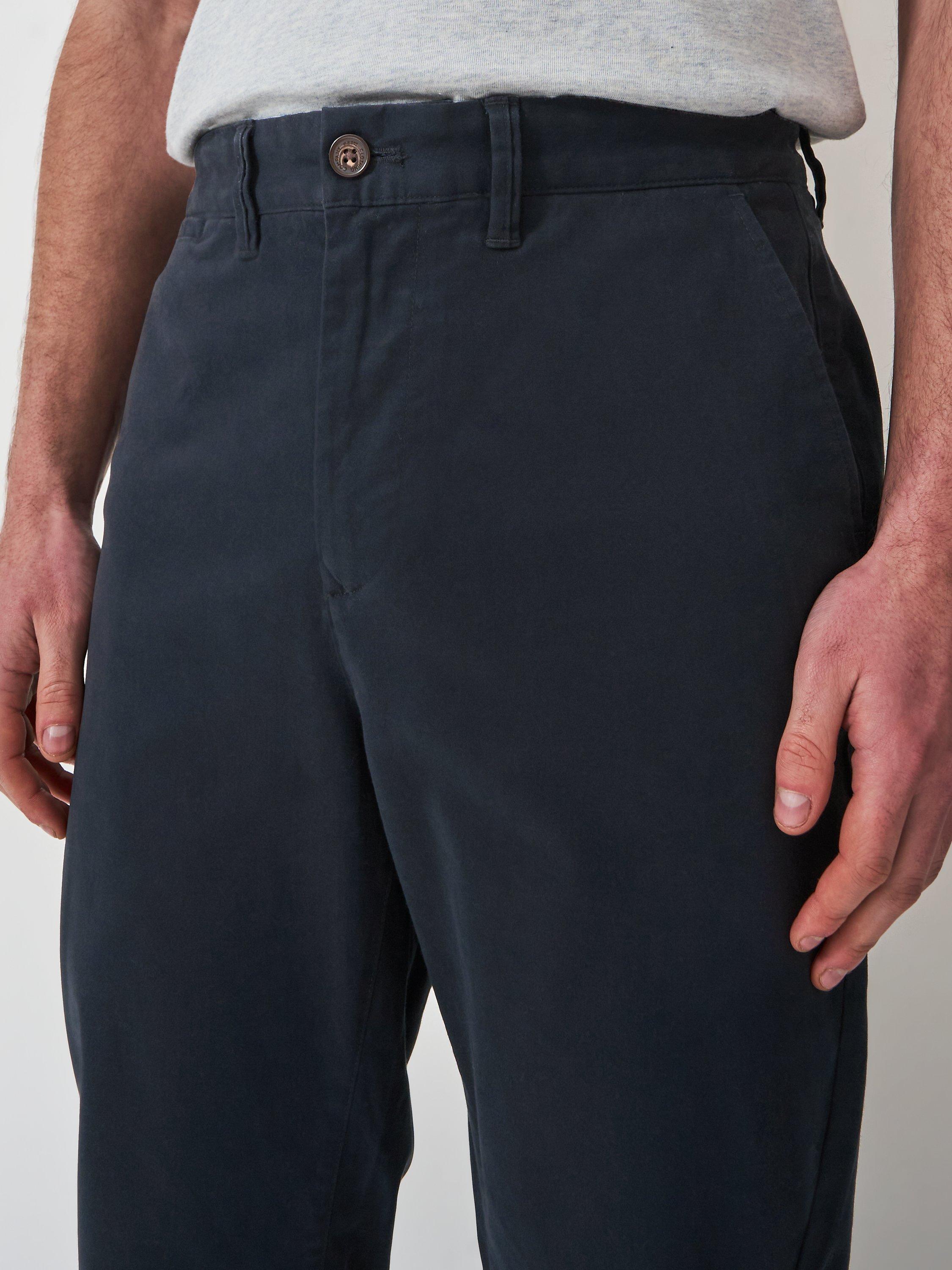 Product image 5 of 5, which shows Crew Clothing Straight Fit Chinos, Gloss Black, 30R